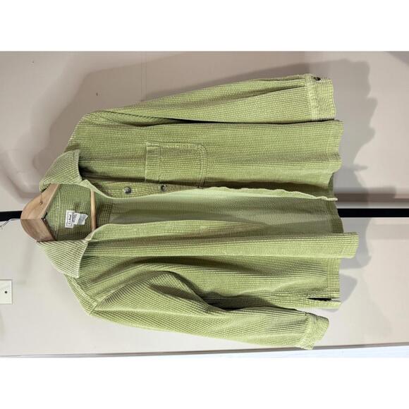 L.L.Bean Women's Green Corduroy Shirt Jacket - Picture 2 of 7